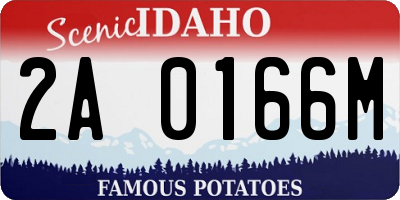 ID license plate 2A0166M