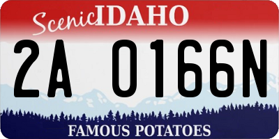ID license plate 2A0166N