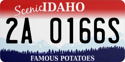 ID license plate 2A0166S