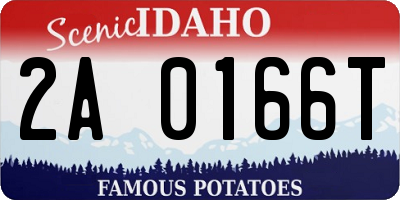 ID license plate 2A0166T