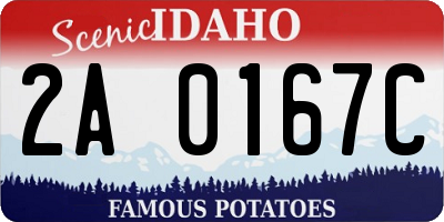 ID license plate 2A0167C