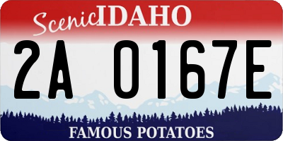 ID license plate 2A0167E