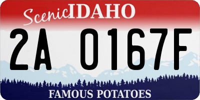 ID license plate 2A0167F