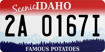 ID license plate 2A0167I