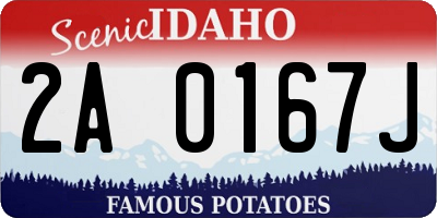 ID license plate 2A0167J