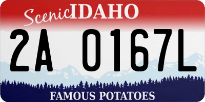 ID license plate 2A0167L
