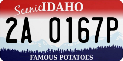 ID license plate 2A0167P