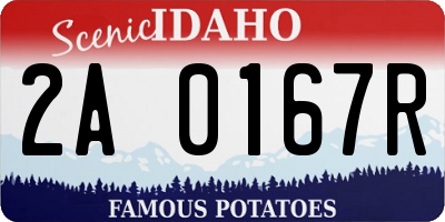 ID license plate 2A0167R