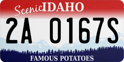 ID license plate 2A0167S