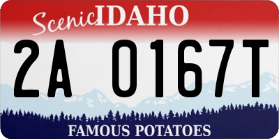 ID license plate 2A0167T