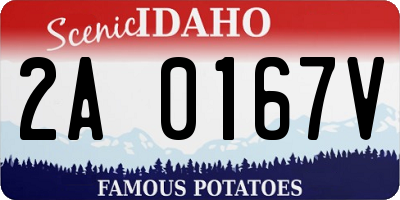 ID license plate 2A0167V
