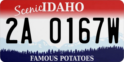 ID license plate 2A0167W