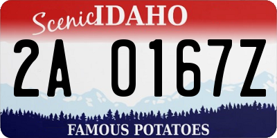 ID license plate 2A0167Z