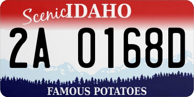ID license plate 2A0168D