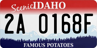 ID license plate 2A0168F