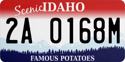 ID license plate 2A0168M