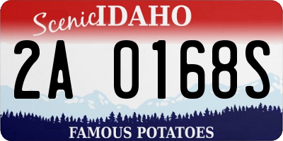 ID license plate 2A0168S