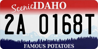 ID license plate 2A0168T
