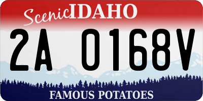 ID license plate 2A0168V