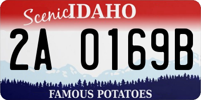 ID license plate 2A0169B