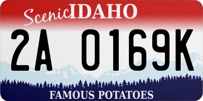 ID license plate 2A0169K