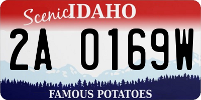 ID license plate 2A0169W