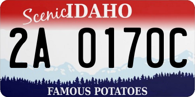 ID license plate 2A0170C