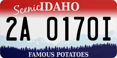 ID license plate 2A0170I