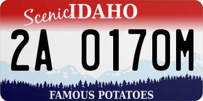 ID license plate 2A0170M