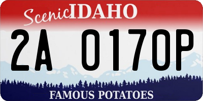 ID license plate 2A0170P