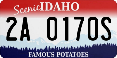ID license plate 2A0170S