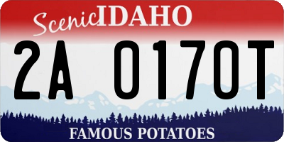ID license plate 2A0170T