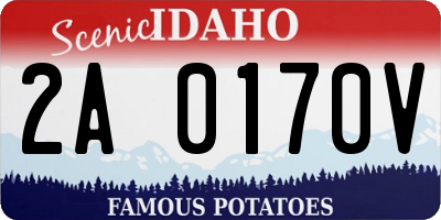 ID license plate 2A0170V