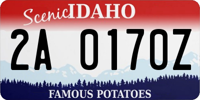 ID license plate 2A0170Z