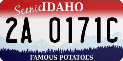 ID license plate 2A0171C