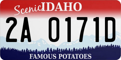 ID license plate 2A0171D