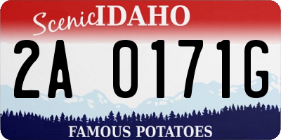 ID license plate 2A0171G