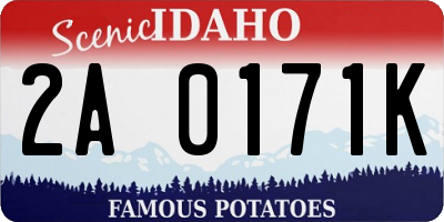 ID license plate 2A0171K