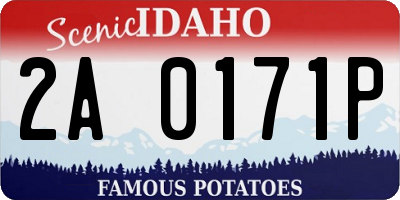 ID license plate 2A0171P