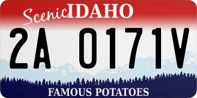 ID license plate 2A0171V