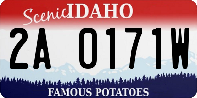 ID license plate 2A0171W