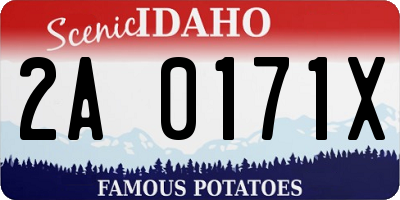 ID license plate 2A0171X