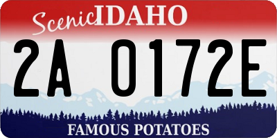 ID license plate 2A0172E