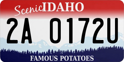 ID license plate 2A0172U