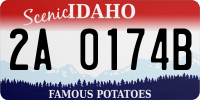 ID license plate 2A0174B