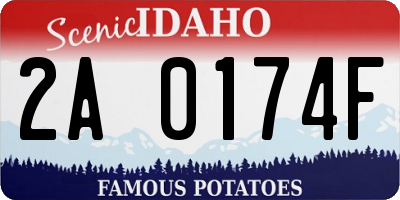 ID license plate 2A0174F
