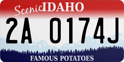 ID license plate 2A0174J