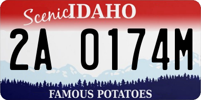 ID license plate 2A0174M
