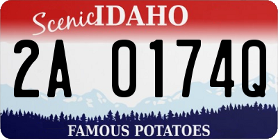 ID license plate 2A0174Q