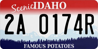 ID license plate 2A0174R